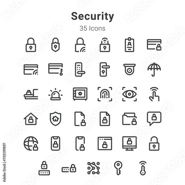 Fototapeta security icons