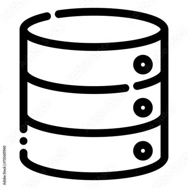 Obraz database icon in line style