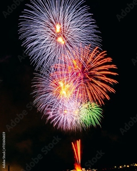 Obraz 長岡天神花火大会の風景