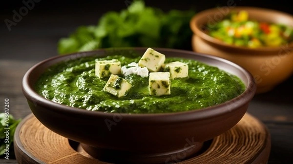 Obraz spinach with cheese or butter