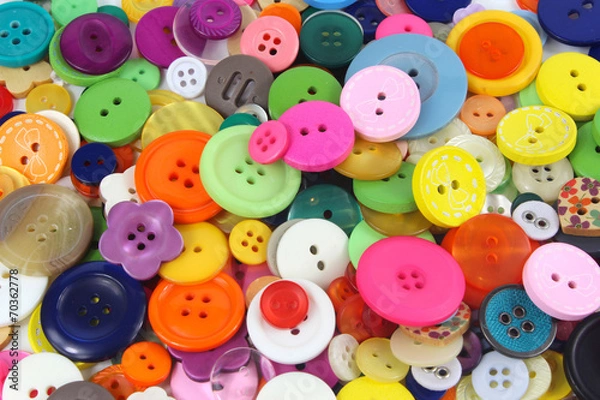 Obraz Many coloured sewing buttons