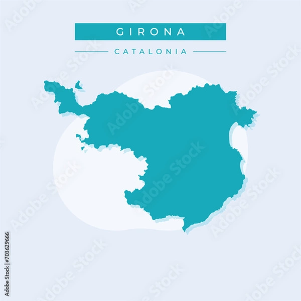 Fototapeta Vector illustration vector of Girona map Spain