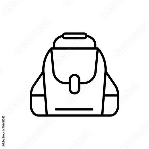 Fototapeta Camera bag outline icons, photography minimalist vector illustration ,simple transparent graphic element .Isolated on white background