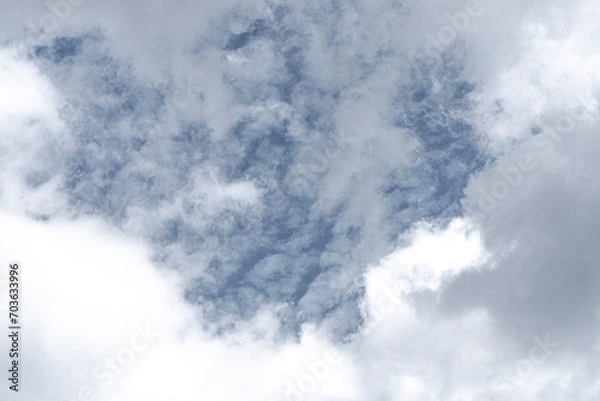 Fototapeta White clouds blue sky background.