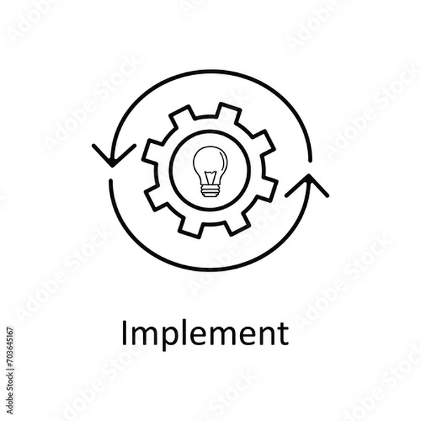 Fototapeta  Implement icon. vector simple flat trendy style illustration on white background.eps