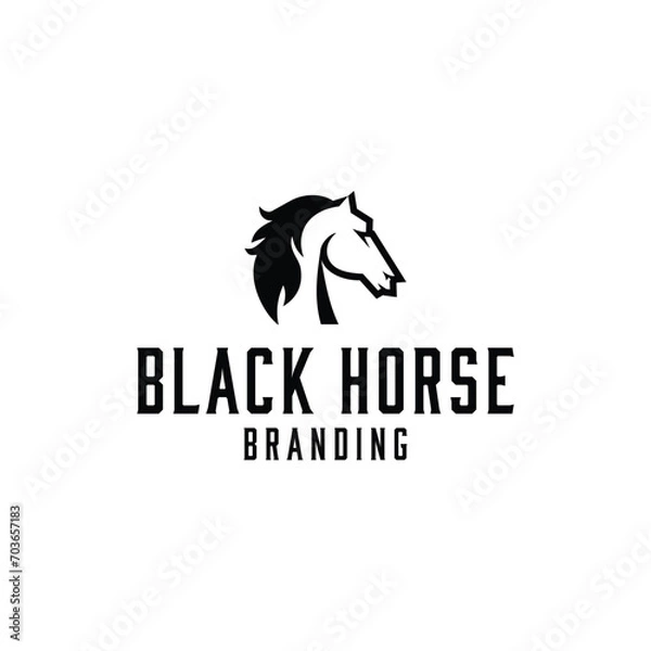 Obraz Black Horse Branding Vector