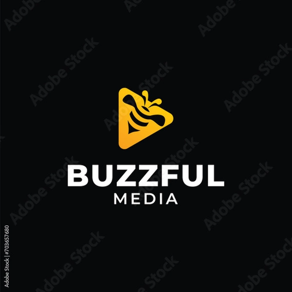 Obraz Buzz Media Logo Vector Branding