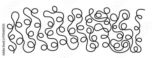 Fototapeta Black and white line doodle pattern. Vector template for doodle style design. Sketch vector hand drawing doodle