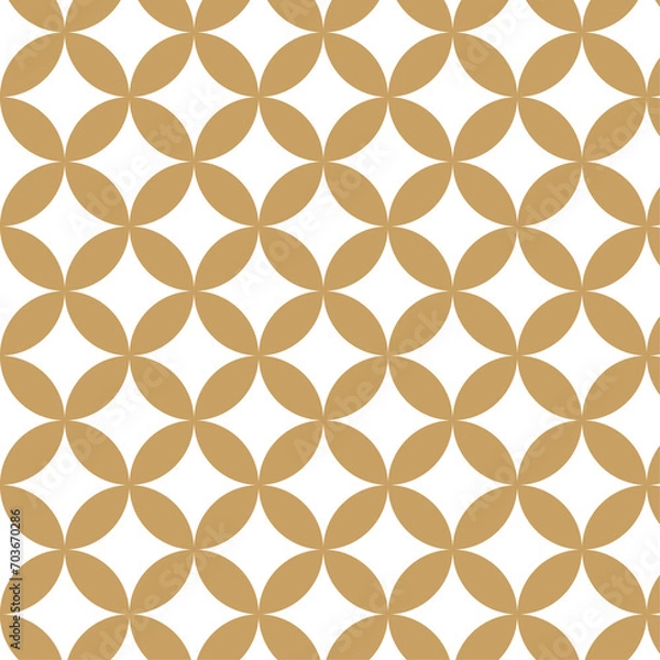 Obraz 落ち着いた色の七宝柄パターン