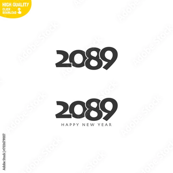 Obraz Creative Happy New Year 2089 Logo Design