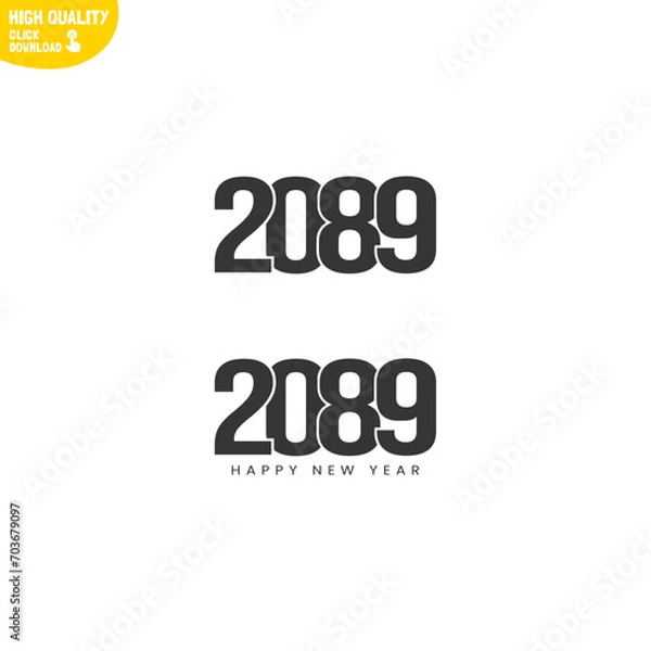Obraz Creative Happy New Year 2089 Logo Design