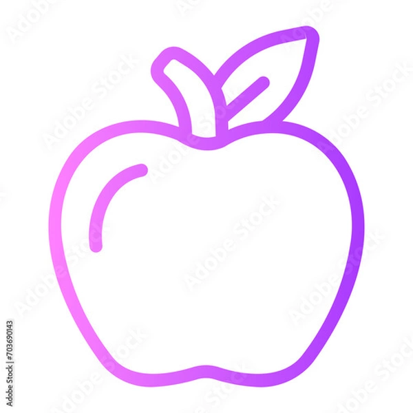 Obraz apple gradient icon