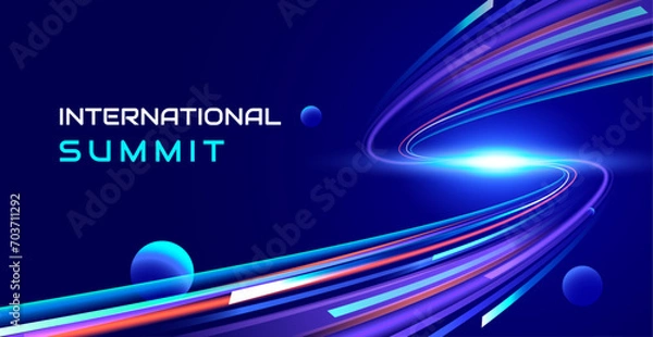 Obraz gradient light speed motion technology background