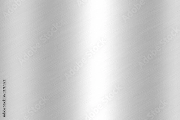 Fototapeta Polished metal texture. shiny steel background. Stainless steel texture metal background. Gray foil leaf texture.