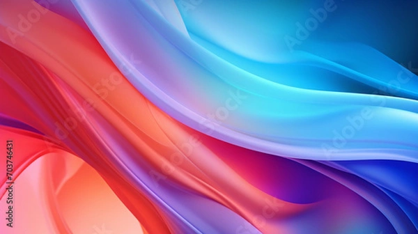 Fototapeta Vibrant Liquid Harmony: Gradient Colorful Abstract Background for Mobile Screen Luxury