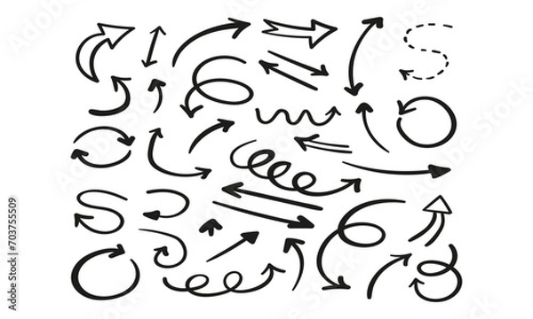 Obraz hand-drawn-decorative-arrow-collection