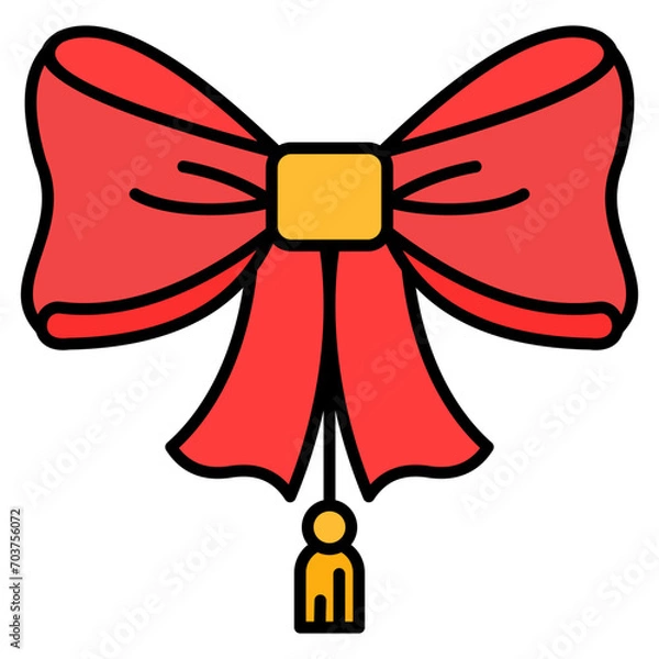 Fototapeta Red Bow Icon