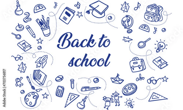 Obraz hand-drawn-design-back-school-concept