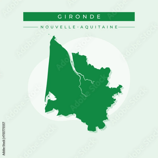 Fototapeta Vector illustration vector of Gironde map France