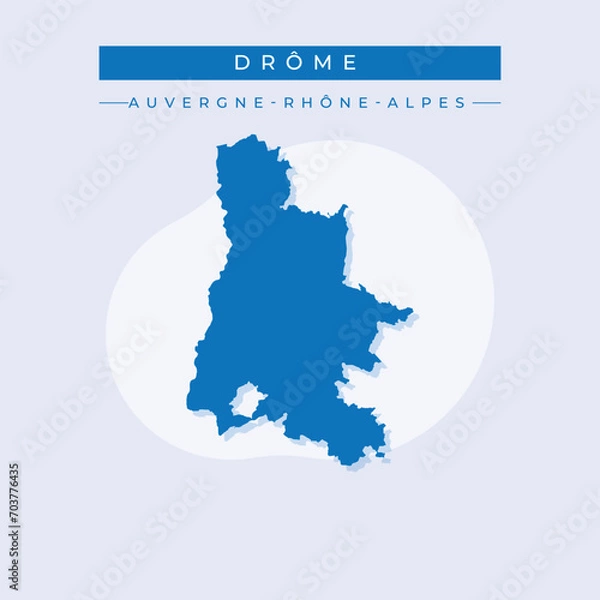 Fototapeta Vector illustration vector of Drome map France