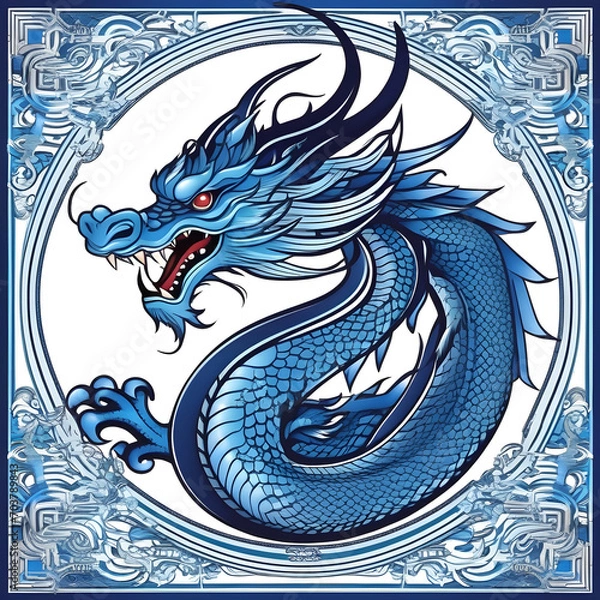 Fototapeta blue dragon