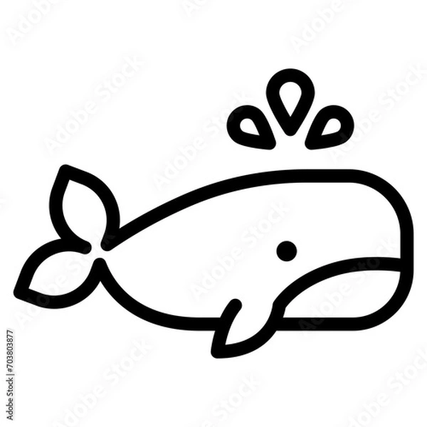Fototapeta whale icon