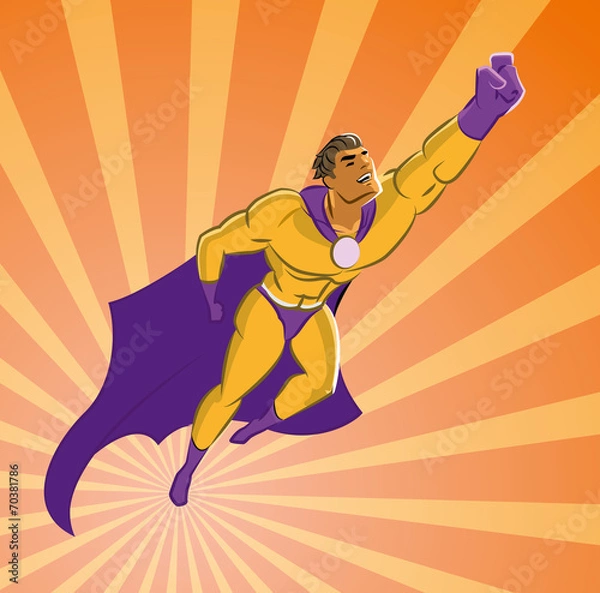 Obraz Superhero flying up