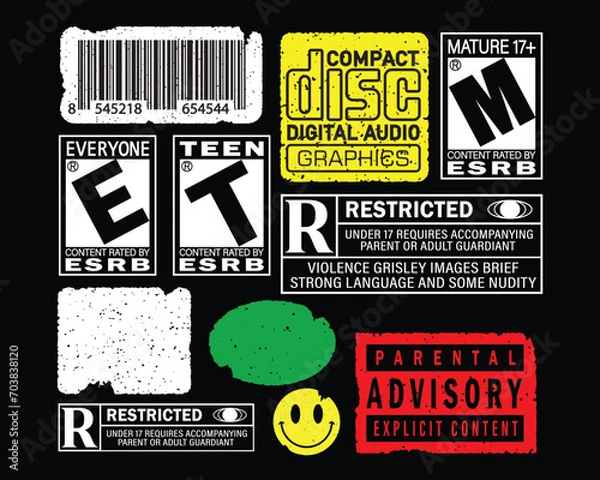 Fototapeta Cool Trendy Patches Vector Design. collection of fully editable stickers.