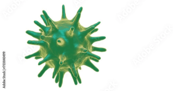 Fototapeta 3d render of flu or virus for epidemic disease