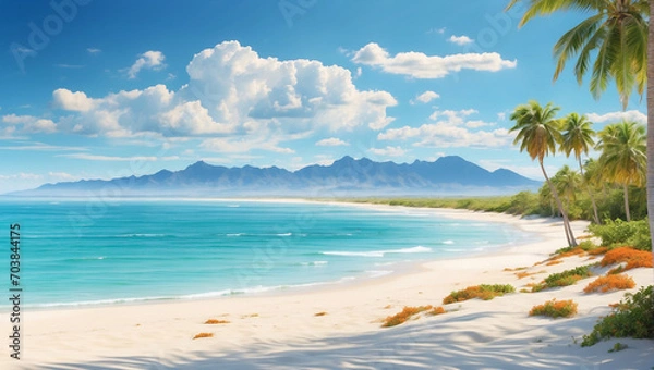 Fototapeta Białe piaski na plaży hd