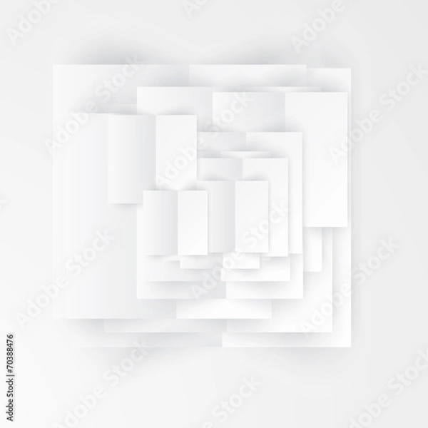 Fototapeta Vector paper template banner. White