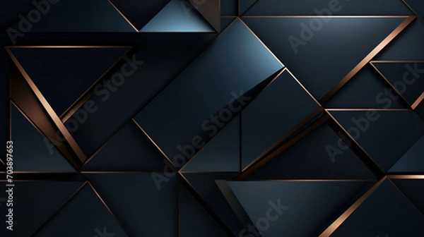Fototapeta An abstract black, metallic, and blue background