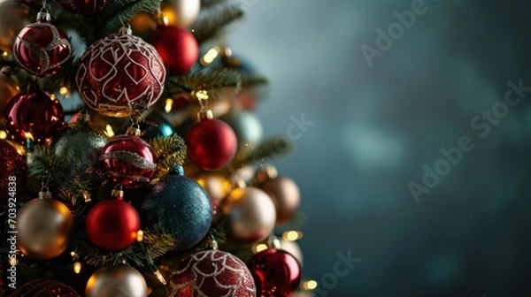 Fototapeta Enchanted Radiance, A Luminous Journey Through a Glittering Forest of Ornamented Splendor