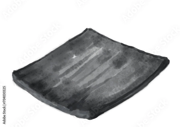 Obraz 水彩の和皿01_1