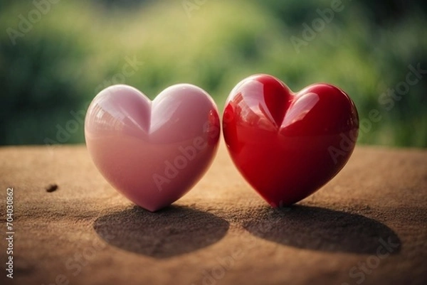 Fototapeta A Stylish Affection Love-Shaped Realism by Generative AI
