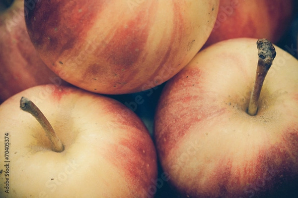 Obraz vintage  red apple background