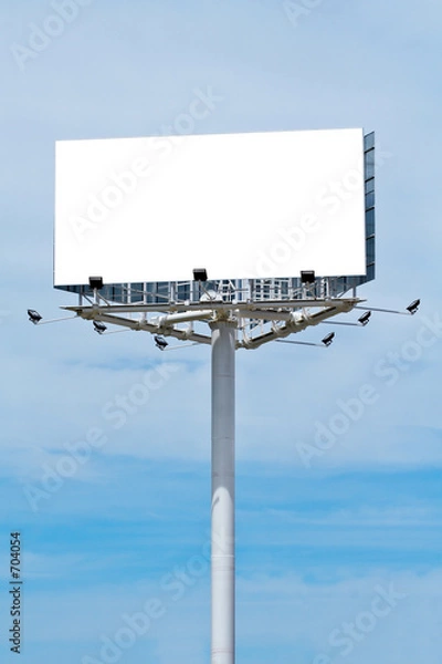 Obraz blank billboard on cloudy sky