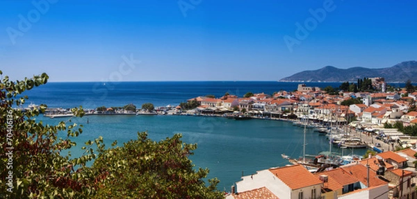 Fototapeta View of the port of Pythagoreio, Samos, Greece