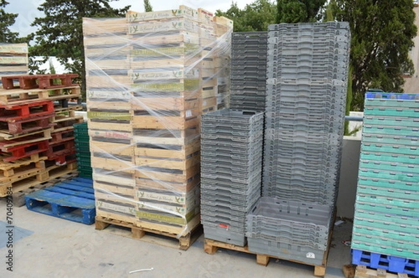 Obraz Palettes et cageots pvc2