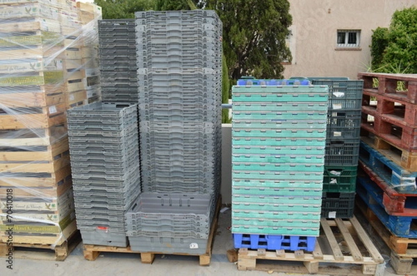 Obraz Palettes et cageots pvc