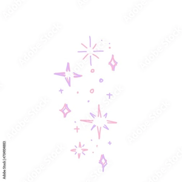 Fototapeta pink stars sparkling 