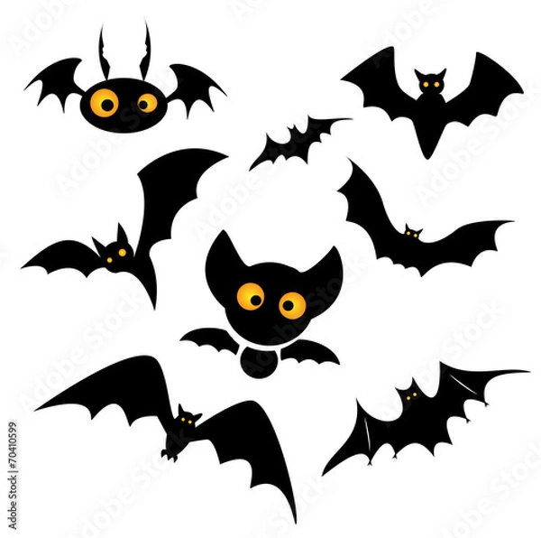 Obraz Ilustracja clipart nietoperza Halloween