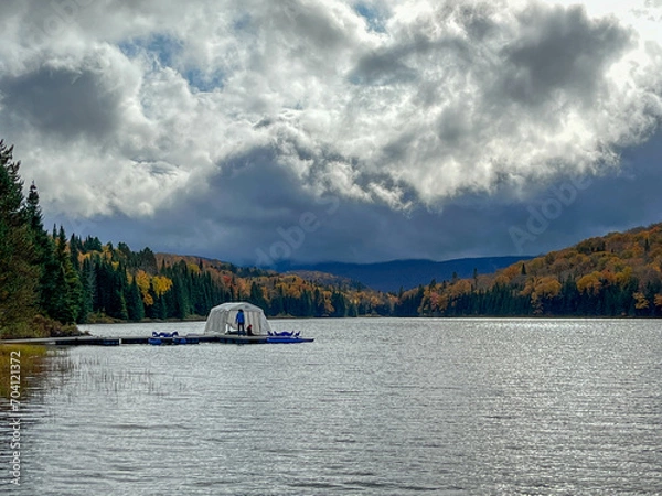 Fototapeta lake and mountains