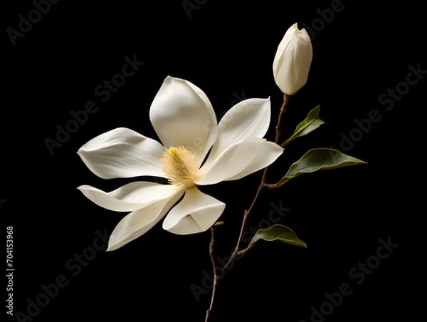 Fototapeta Magnolia flower in studio background, single magnolia flower, Beautiful flower images
