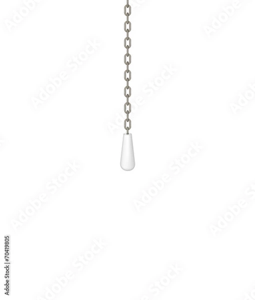 Obraz Old pull handle hanging on chain