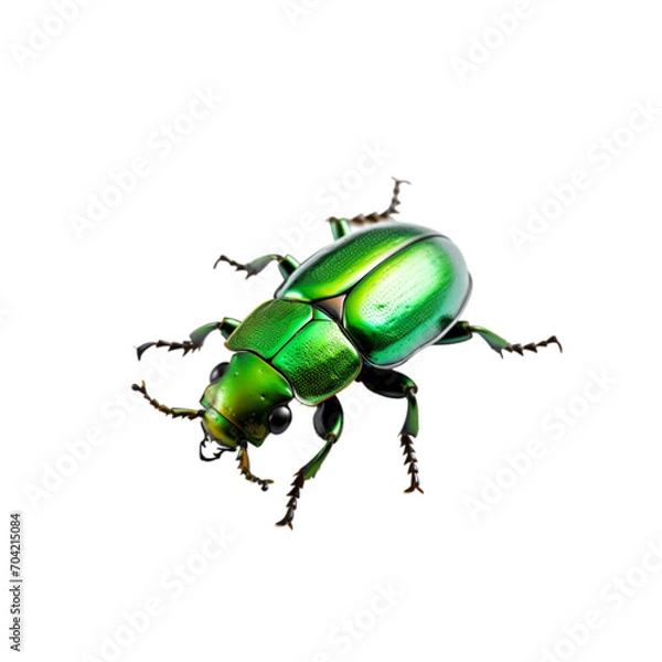 Obraz green bug isolated transparent background