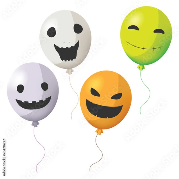 Obraz Collection halloween balloons set isolate vector