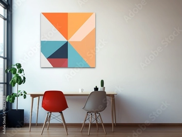 Obraz Artistic Canvas Print Mockup for Home and Gallery Decor - AI Generated