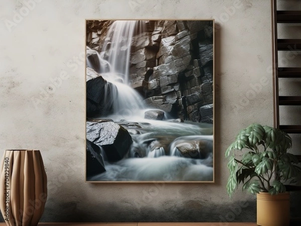 Obraz Artistic Canvas Print Mockup for Home and Gallery Decor - AI Generated