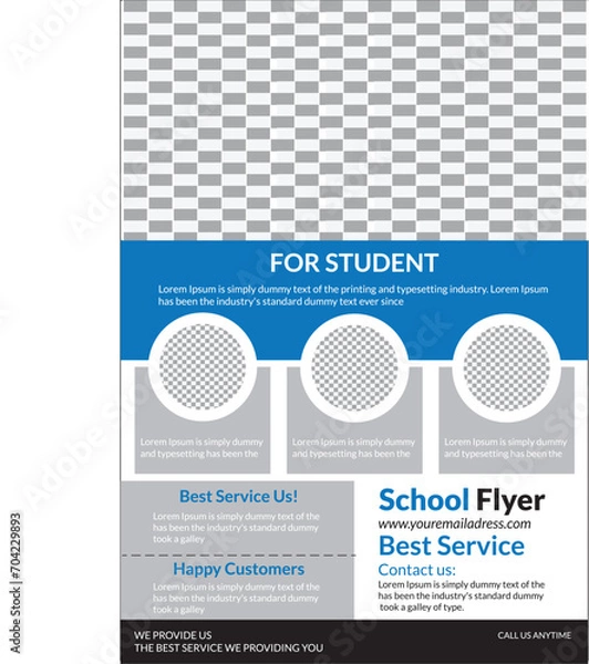 Obraz School flyer design vector template